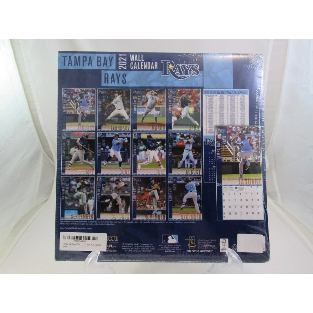 Tampa Bay Rays 2021 Calendar Calendar – Wall Calendar, September 15, 2020